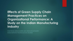 Effects of Green Supply Chain Management Practices on Organizational Performance: A