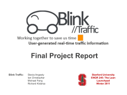 Final Project Report Blink Traffic: Stevia Angesty Ian Christopher