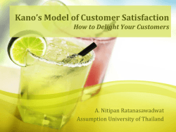 Kano’s Model of Customer Satisfaction How to Delight Your Customers