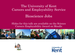 Bioscience Jobs The University of Kent Careers and Employability Service