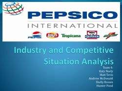 PepsiCo: Industry and Competitive Situation Analysis