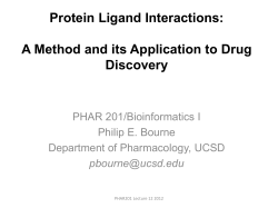 Protein Ligand Interactions: A Method and its Application to Drug Discovery
