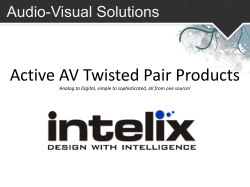 Active AV Twisted Pair Products Audio-Visual Solutions