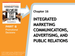 INTEGRATED MARKETING COMMUNICATIONS, ADVERTISING, AND