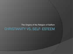 The Origins of the Religion of Selfism