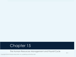 Chapter 15 The Human Resources Management and Payroll Cycle 15-1