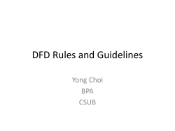 DFD Rules and Guidelines Yong Choi BPA CSUB
