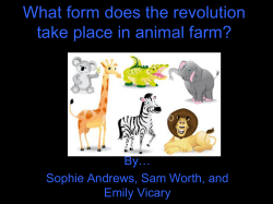 What form does the revolution take place in animal farm? By…