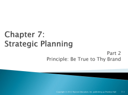 Part 2 Principle: Be True to Thy Brand 7-1