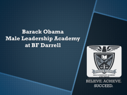 Barack Obama Male Leadership Academy at BF Darrell BELIEVE. ACHIEVE.