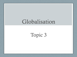 Globalisation Topic 3