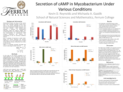 Secretion of cAMP in Mycobacterium Under Various Conditions