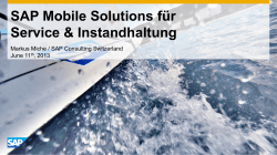 SAP Mobile Solutions für Service &amp; Instandhaltung June 11