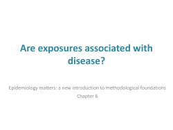 Are exposures associated with disease? Chapter 6