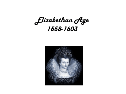 Elizabethan Age 1558-1603