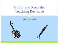 Guitar and Recorder Teaching Resource