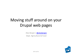 Moving stuff around on your Drupal web pages  Dept. Agriculture &amp; Food