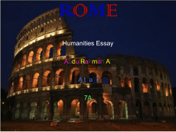 Humanities Essay A u a