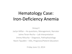 Hematology Case: Iron-Deficiency Anemia