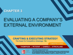 EVALUATING A COMPANY’S EXTERNAL ENVIRONMENT CHAPTER 3