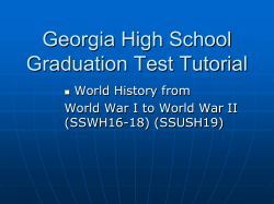 Georgia High School Graduation Test Tutorial World History from