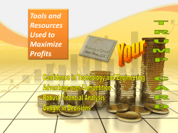 Tools and Resources Used to Maximize