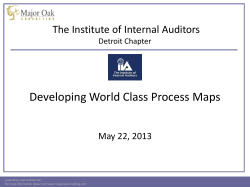 Developing World Class Process Maps The Institute of Internal Auditors Detroit Chapter
