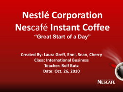Nestlé Corporation Nes “Great Start of a Day”