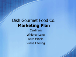 Dish Gourmet Food Co. Marketing Plan Cardinals Whitney Lang