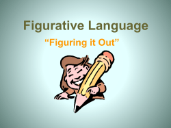 Figurative Language “Figuring it Out”