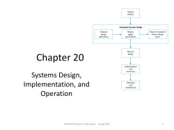 Chapter 20 Systems Design, Implementation, and Operation