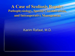 A Case of Scoliosis Repair: Pathophysiology, Special Considerations, and Intraoperative Management
