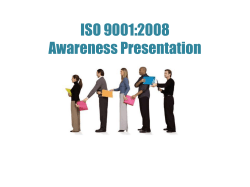 ISO 9001:2008 Awareness Presentation