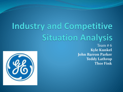 Industry and Competitive Situation Analysis
