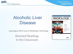Alcoholic Liver Disease Directed Readings In the Classroom