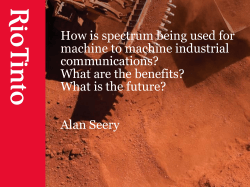 How is spectrum being used for machine to machine industrial communications?