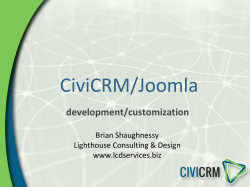 CiviCRM/Joomla development/customization Brian Shaughnessy Lighthouse Consulting &amp; Design