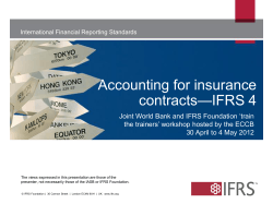 Accounting for insurance —IFRS 4 contracts