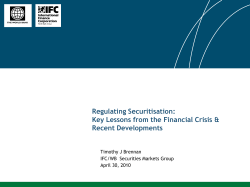 Regulating Securitisation: Key Lessons from the Financial Crisis &amp; Recent Developments