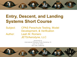 Entry, Descent, and Landing Systems Short Course