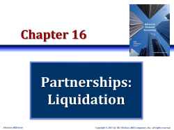 Partnerships: Liquidation Chapter 16 McGraw-Hill/Irwin