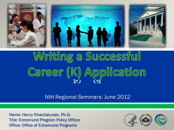   NIH Regional Seminars: June 2012