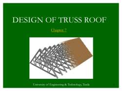 DESIGN OF TRUSS ROOF Chapter 7 1