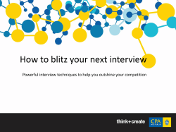 How to blitz your next interview