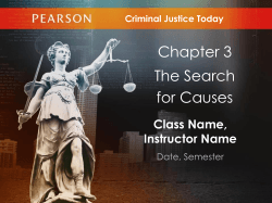 Chapter 3 The Search for Causes Class Name,