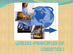 LOG101-PRINCIPLES OF LOGISTICS