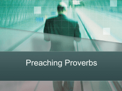 Preaching Proverbs