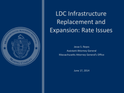 LDC Infrastructure Replacement and Expansion: Rate Issues Jesse S. Reyes