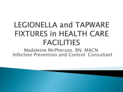 Madeleine McPherson. RN. MACN Infection Prevention and Control  Consultant
