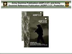 Army Doctrine Publication (ADP) 3-37; and Army Protection